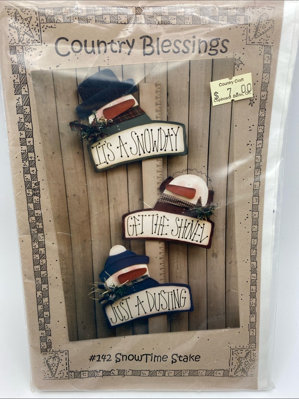 SnowTime Stake - Blue, White, Brown